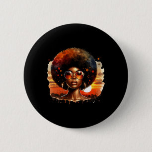 Afro Women Black Pride Afrikanisches Melanin Button