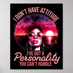 Afro Women Black Pride Afro American Girl Women Poster