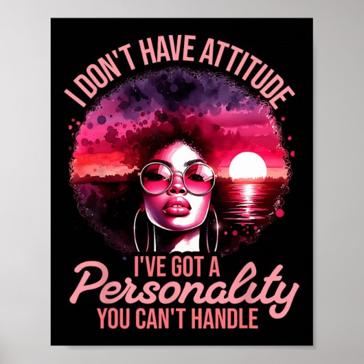 Afro Women Black Pride Afro American Girl Women Poster (Vorne)