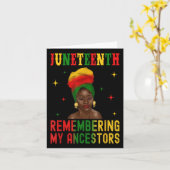 Afro Women Melanin Girl Headwrap Juneteenth Rememb Karte (Gelbe Blume)