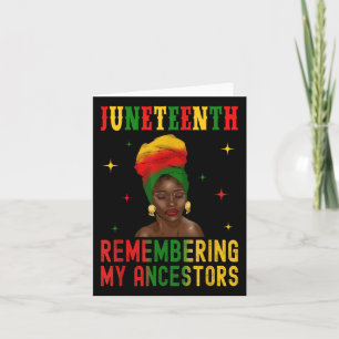 Afro Women Melanin Girl Headwrap Juneteenth Rememb Karte
