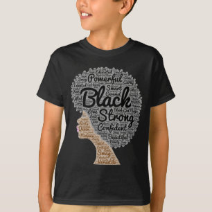 Afro Word Art Black History Monte T-Shirt