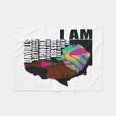 Afro You Are Enough I Am Insrational Sayings Motiv Fleecedecke (Vorderseite (Horizontal))