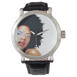 Afro-zentrale Uhr