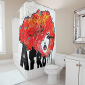 Afro-Zerstampfung Duschvorhang (Beispiel)