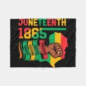 Afroamerikaner 1865 Juneteenth schwarze Geschichte Fleecedecke (Vorderseite (Horizontal))