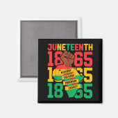 Afroamerikaner 1865 Juneteenth schwarze Geschichte Magnet (Vorderseite/Rückseite)