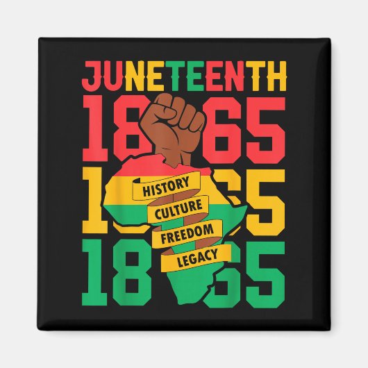 Afroamerikaner 1865 Juneteenth schwarze Geschichte Magnet (Vorne)
