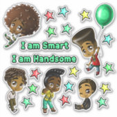 Afroamerikaner Aufkleber (Vorderseite)