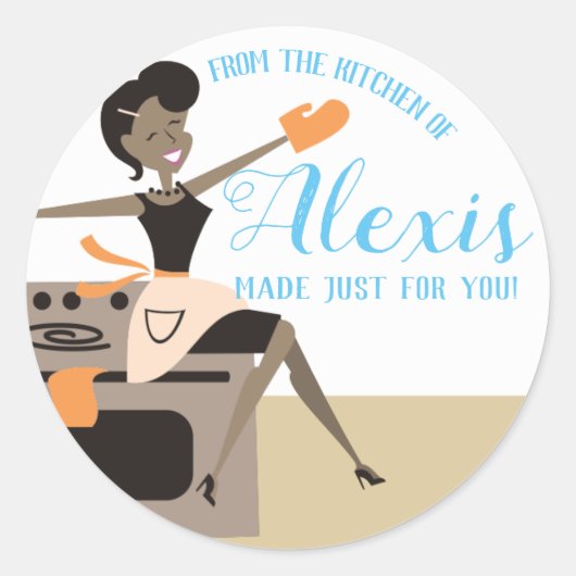 Afroamerikaner aus der Küche der Aufkleber (Vorderseite)