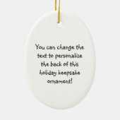 Afroamerikaner-Baby-1. Weihnachtsverzierung Keramikornament (Hinten)