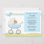 Afroamerikaner-Babyparty-Einladung Einladung (Vorderseite)