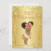 Afroamerikaner-Babyparty-Einladung Einladung (Vorderseite)