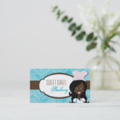 Afroamerikaner-Bäcker-Schale backt Visitenkarte (Stehend Vorderseite)
