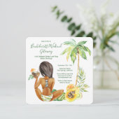 Afroamerikaner-Braut Bachelorette Einladung (Stehend Vorderseite)