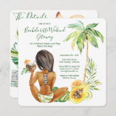 Afroamerikaner-Braut Bachelorette Einladung (Vorne/Hinten)