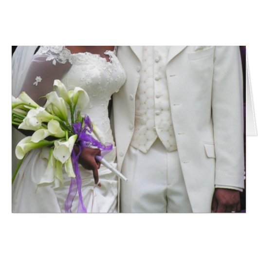 Afroamerikaner-Braut u. Bräutigam (Vorderseite (Horizontal))