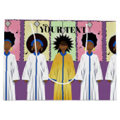 Afroamerikaner Carolers Sänger Weihnachtschor Große Geschenktüte (Rückseite)
