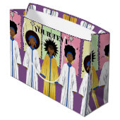 Afroamerikaner Carolers Sänger Weihnachtschor Große Geschenktüte (Rückseite Schrägansicht)