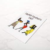 Afroamerikaner des Muttertags Folien Feiertagskarte (Gedreht)