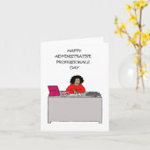 Afroamerikaner des Tages der Verwaltungspersonal Karte (Gelbe Blume)