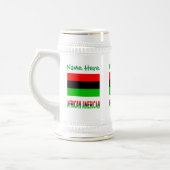 Afroamerikaner / Diaspora Flag Green Bierglas (Links)