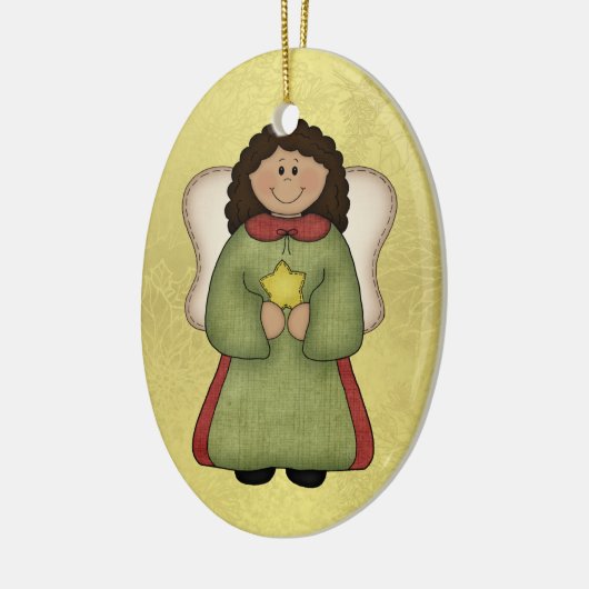 Afroamerikaner-Engel Keramikornament (Links)