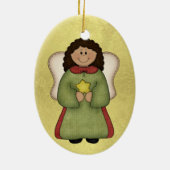 Afroamerikaner-Engel Keramikornament (Hinten)