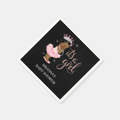 Afroamerikaner Es ist eine Mädchendusche Napkin Serviette (Ecke)