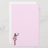 Afroamerikaner-feenhaftes Fantasie-Briefpapier KRW Briefpapier (Vorne/Hinten)