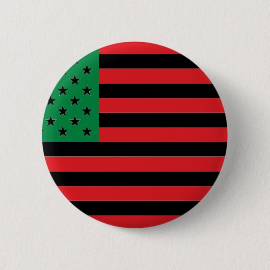 Afroamerikaner-Flagge - rotes Schwarzes und grün Button (Vorderseite)