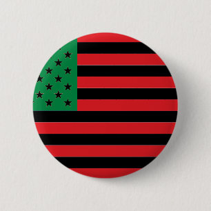 Afroamerikaner-Flagge - rotes Schwarzes und grün Button