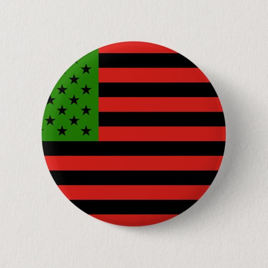Afroamerikaner-Flagge - rotes Schwarzes und grün Button (Vorderseite)