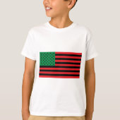 Afroamerikaner-Flagge - rotes Schwarzes und grün T-Shirt (Vorderseite)