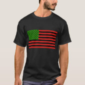 Afroamerikaner-Flagge - rotes Schwarzes und grün T-Shirt (Vorderseite)