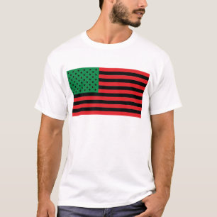 Afroamerikaner-Flagge - rotes Schwarzes und grün T-Shirt