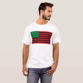 Afroamerikaner-Flagge - rotes Schwarzes und grün T-Shirt (Vorne ganz)