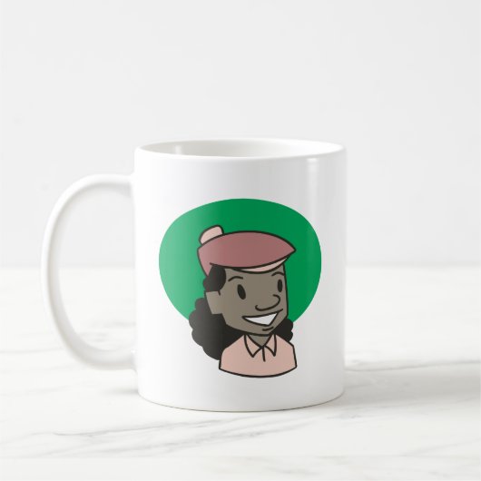 Afroamerikaner-Frauen-Golfspieler Kaffeetasse (Links)