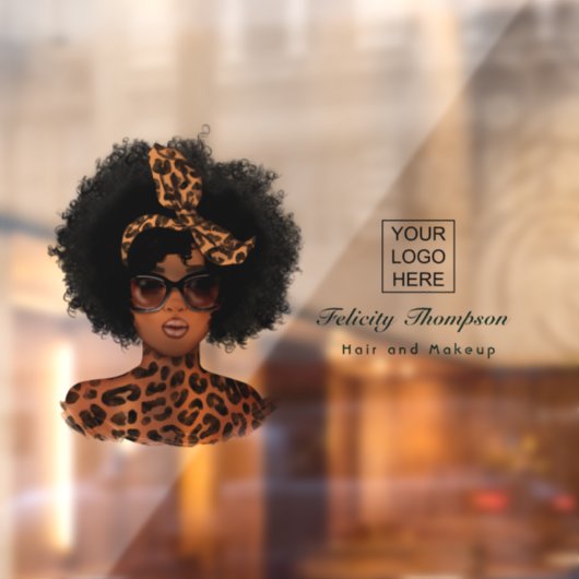 Afroamerikaner Friseur Fensteraufkleber (Blatt 2)