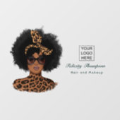 Afroamerikaner Friseur Fensteraufkleber (Blatt)