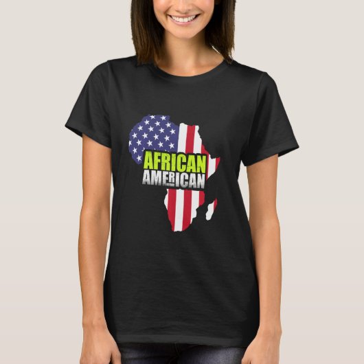 Afroamerikaner für die USA und Afrika T-Shirt (Vorderseite)