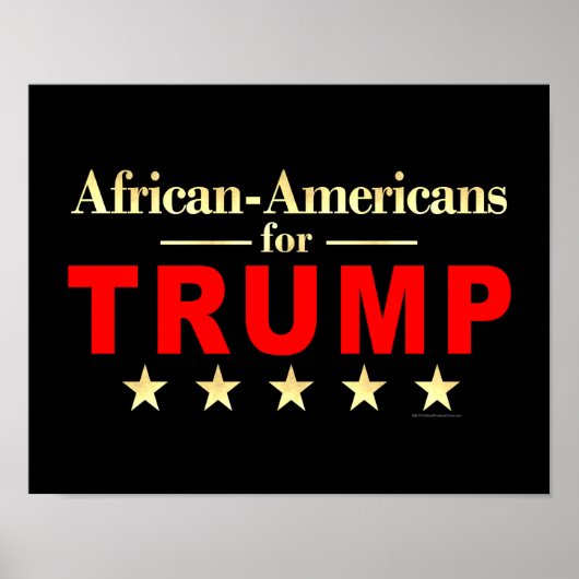 Afroamerikaner für Donald Trump 2024 Poster (Vorne)