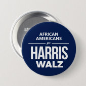 Afroamerikaner für Harris Walz Button (Vorne & Hinten)