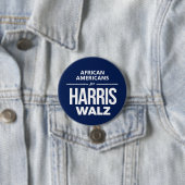 Afroamerikaner für Harris Walz Button (Beispiel)