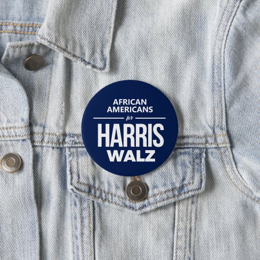Afroamerikaner für Harris Walz Button (Beispiel)