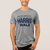 Afroamerikaner für Harris Walz Tri-Blend Shirt (Vorderseite)