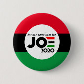 Afroamerikaner für Joe 2020 Button (Vorderseite)