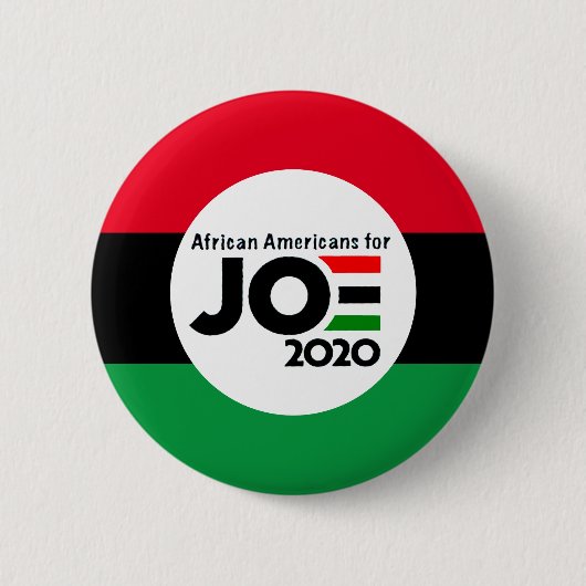 Afroamerikaner für Joe 2020 Button (Vorderseite)
