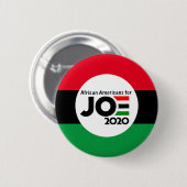 Afroamerikaner für Joe 2020 Button (Vorne & Hinten)