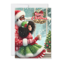 Afroamerikaner Herr & Mrs. Claus Christmas Card